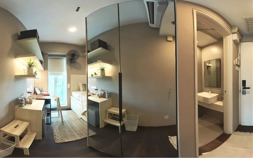 After refurbishment at the Ruemz en-suite single room