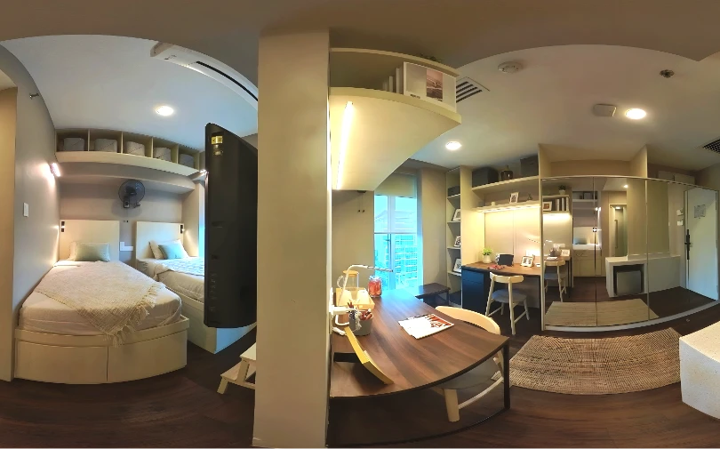 After refurbishment at the Ruemz en-suite twin room