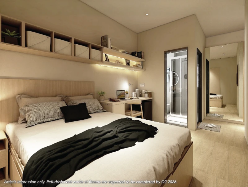 After refurbishment at the Ruemz superior en-suite single room