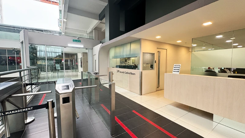 After refurbishment at the security area